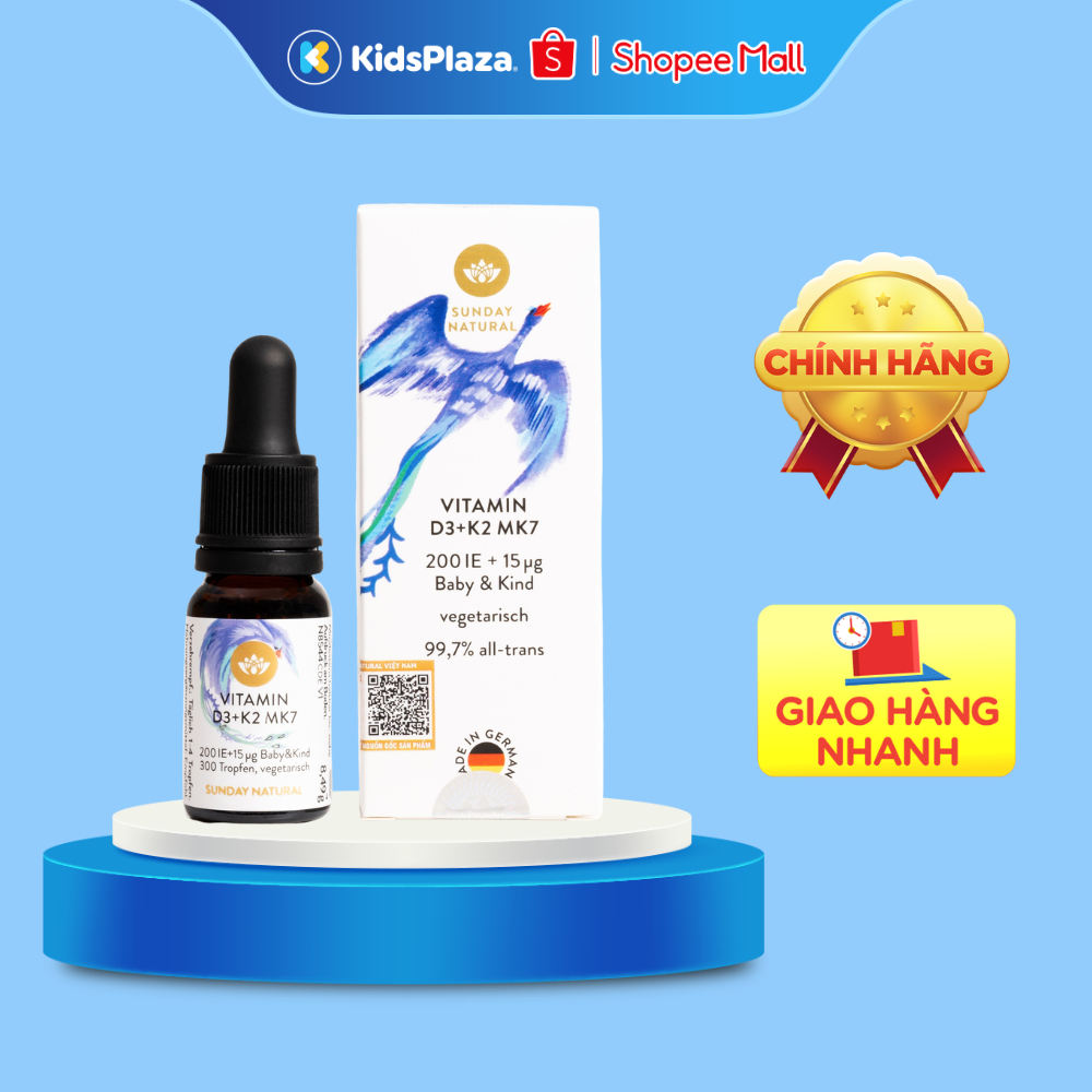 Vitamin D3K2 MK7 Sunday Natural Baby&Kind 10ml