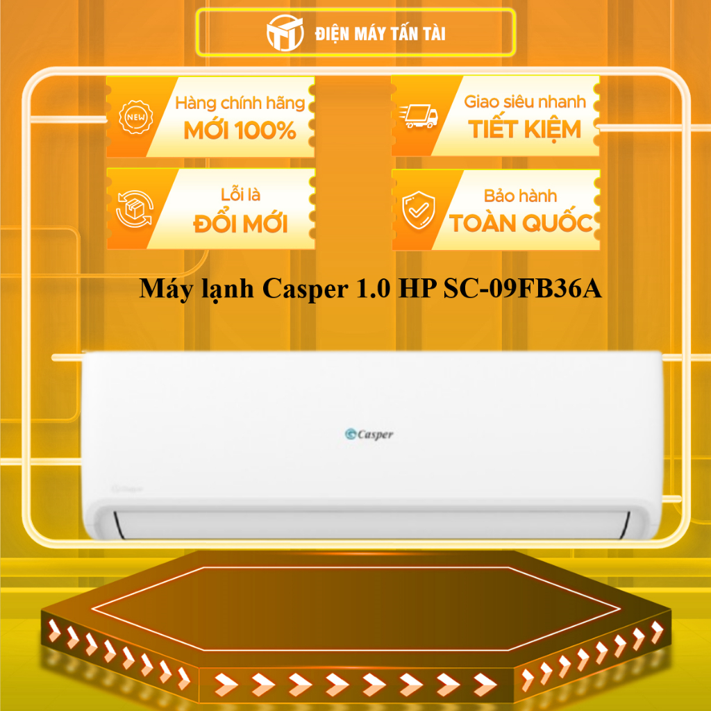 SC-09FB36A - Máy lạnh Casper 1.0 HP SC-09FB36A - KHÔNG INVERTER - GIAO TOÀN QUỐC