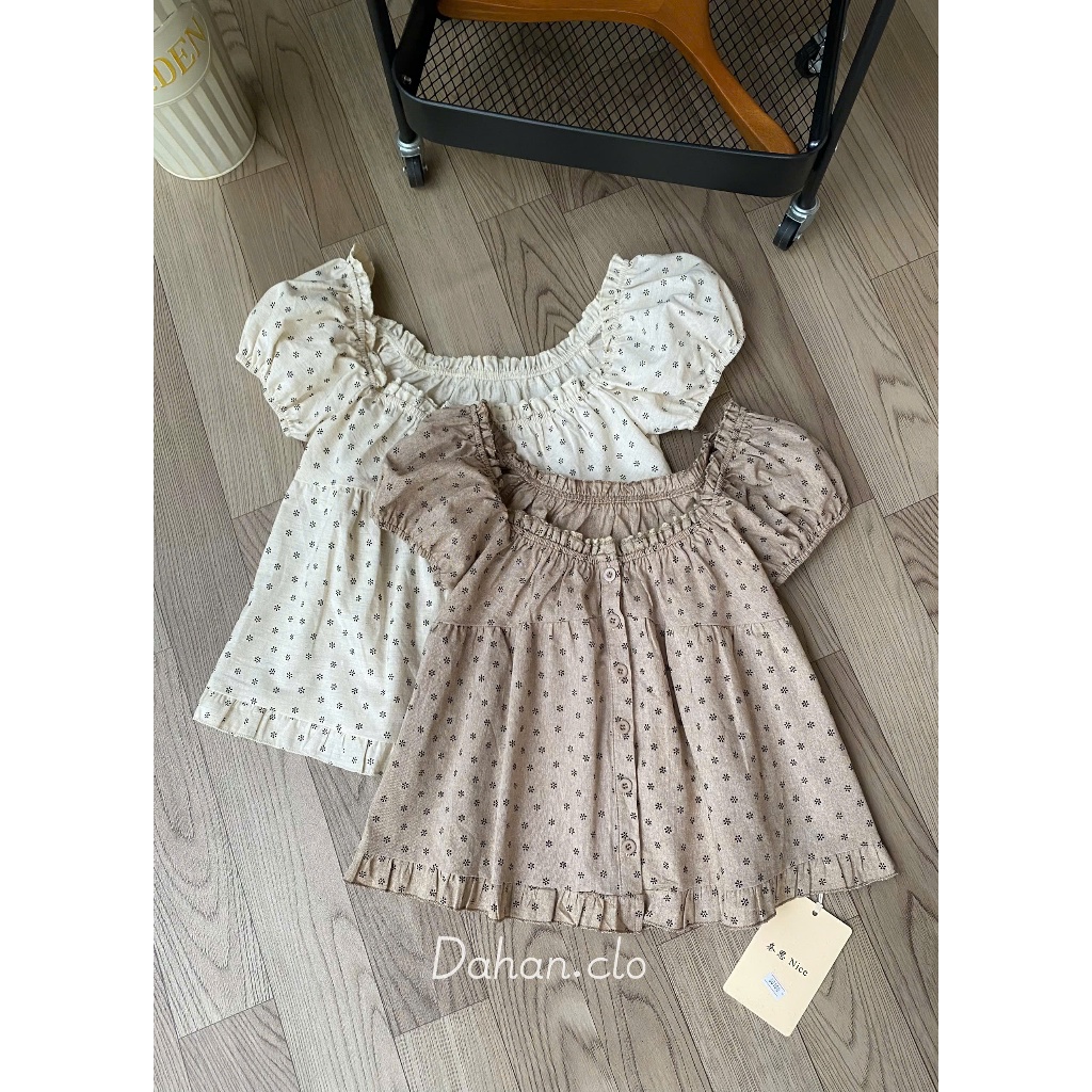 (QCCC) DH145👕 Áo Blouse Hoa  – Ngọt Ngào & Nữ Tính