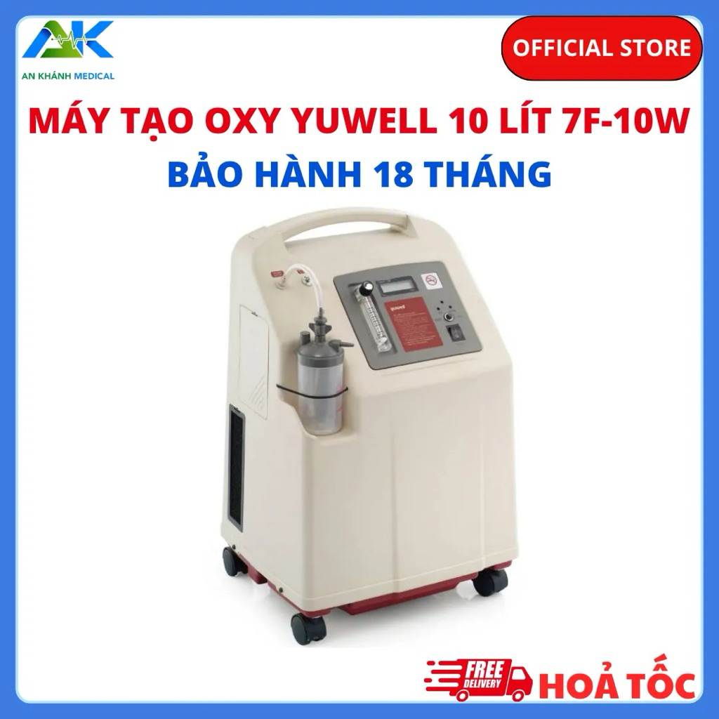 Máy tạo oxy Yuwell 10 lít 7F-10W – Bảo hành 18 tháng