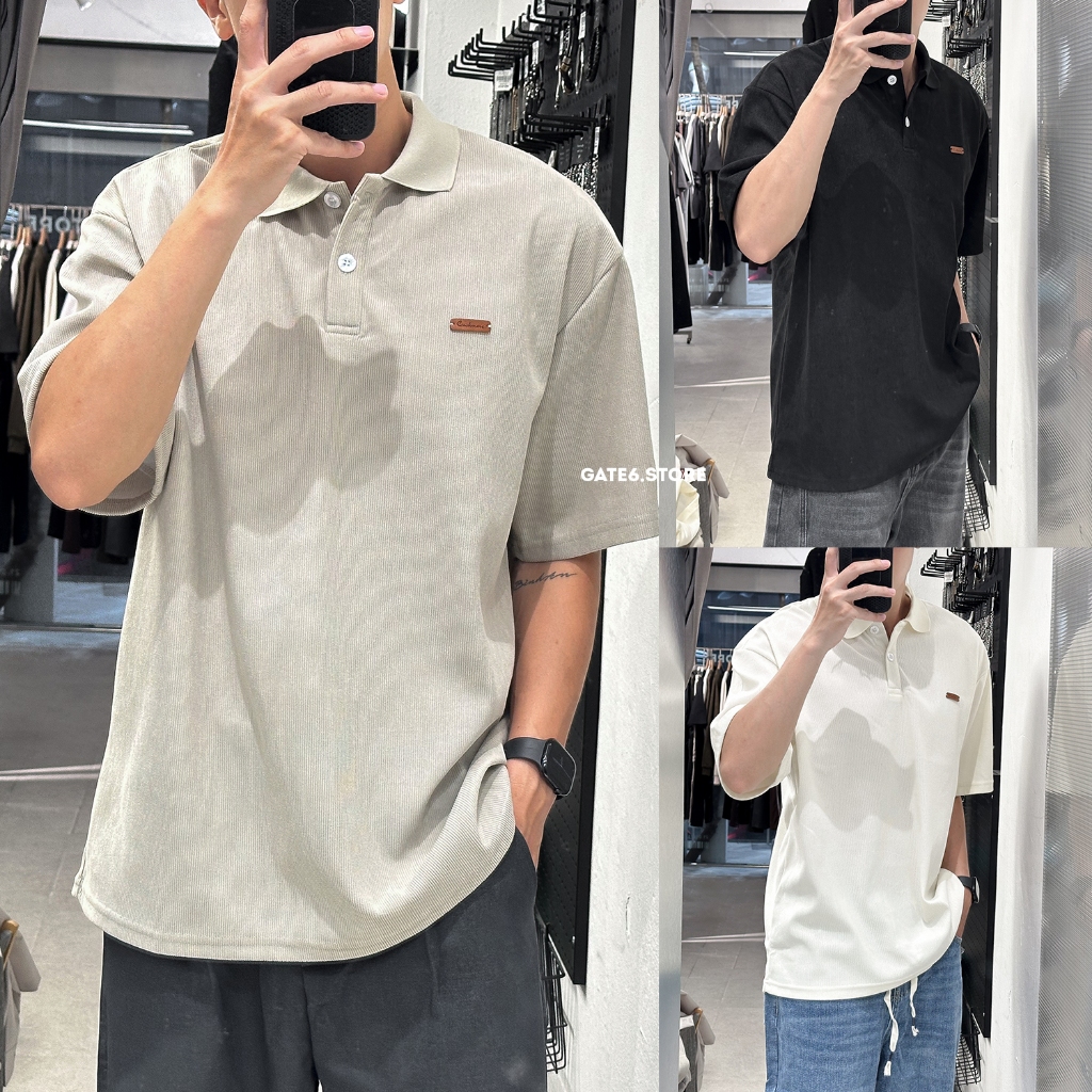 Áo Polo Nam HL, áo thun cổ bẻ cotton vân 7201 - GATE6 - 5619