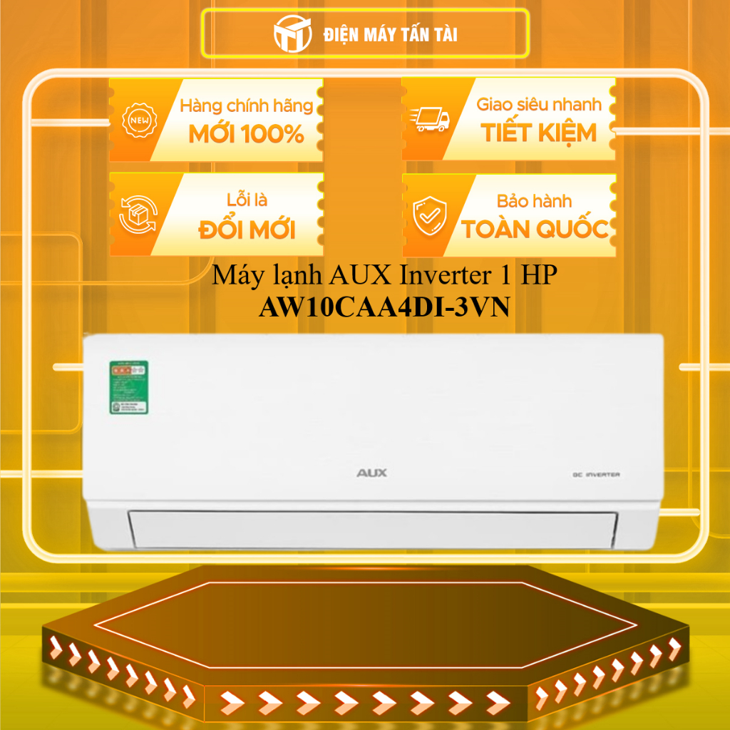 AW10CAA4DI-3VN - Máy lạnh Aux Inverter 1 HP AW10CAA4DI-3VN - GIAO TOÀN QUỐC
