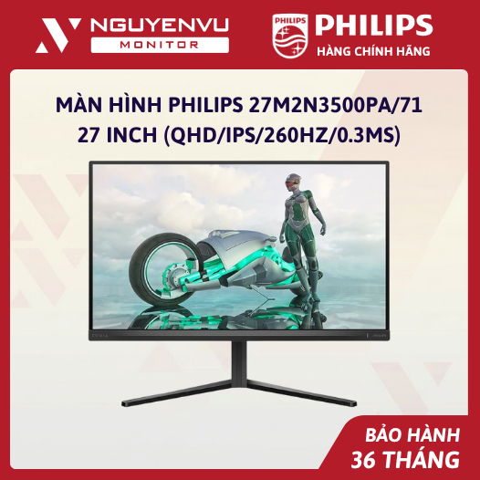[Full Vat] Màn Hình Gaming Philips 27M2N3500PA/71 27 Inch 2K (QHD/IPS/260Hz/0.3ms) - Bảo Hành 3 Năm