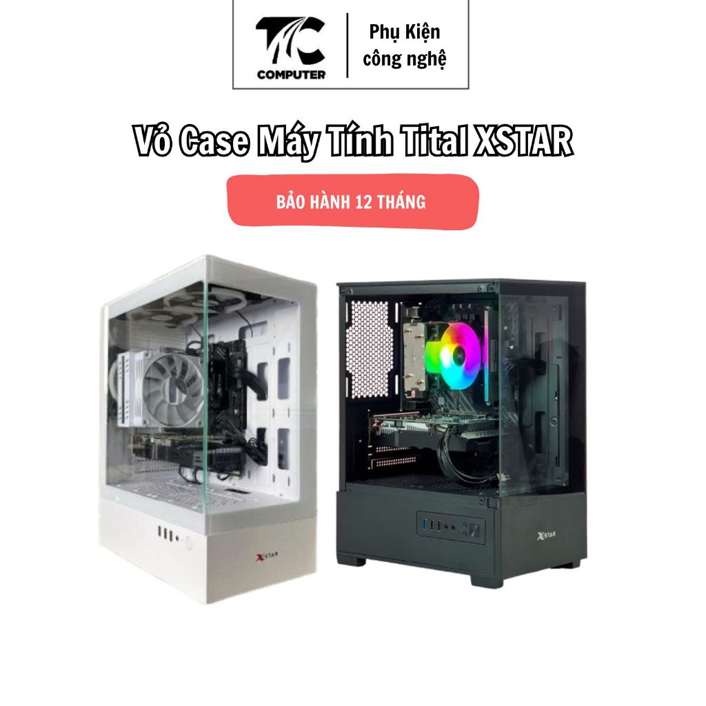 Vỏ Case Máy Tính Tital XSTAR 2 Mặt Kính Cường Lực, Vỏ Máy Tính Chính Hãng Bảo Hành 12 Tháng