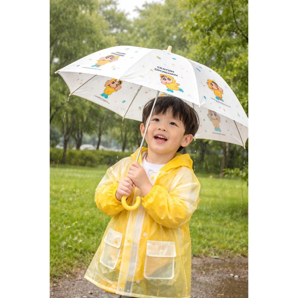 Ô dù che mưa che nắng 8 nan cán dài, chủ đề Shin nghịch ngợm TINI OSHIN1169