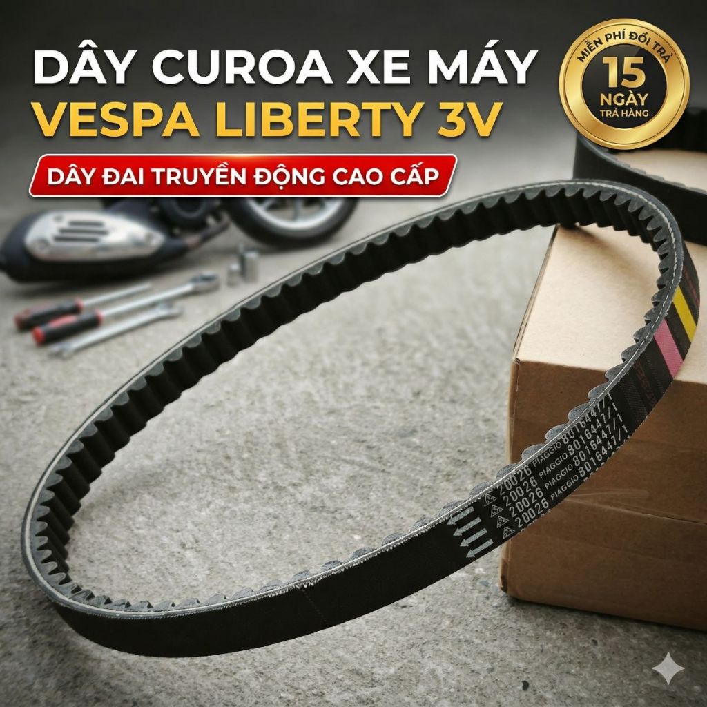 Dây curoa ( Dây đai truyền động ) xe máy Vespa Lx Liberty 3V
