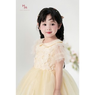 𝐌𝐮𝐬𝐞 𝐃𝐫𝐞𝐬𝐬 - Váy Cổ Sen Hoa 3D Bồng Xoè HM63 ( ảnh chính chủ)