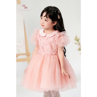 𝐌𝐮𝐬𝐞 𝐃𝐫𝐞𝐬𝐬 - Váy Cổ Sen Hoa 3D Bồng Xoè HM63 ( ảnh chính chủ)