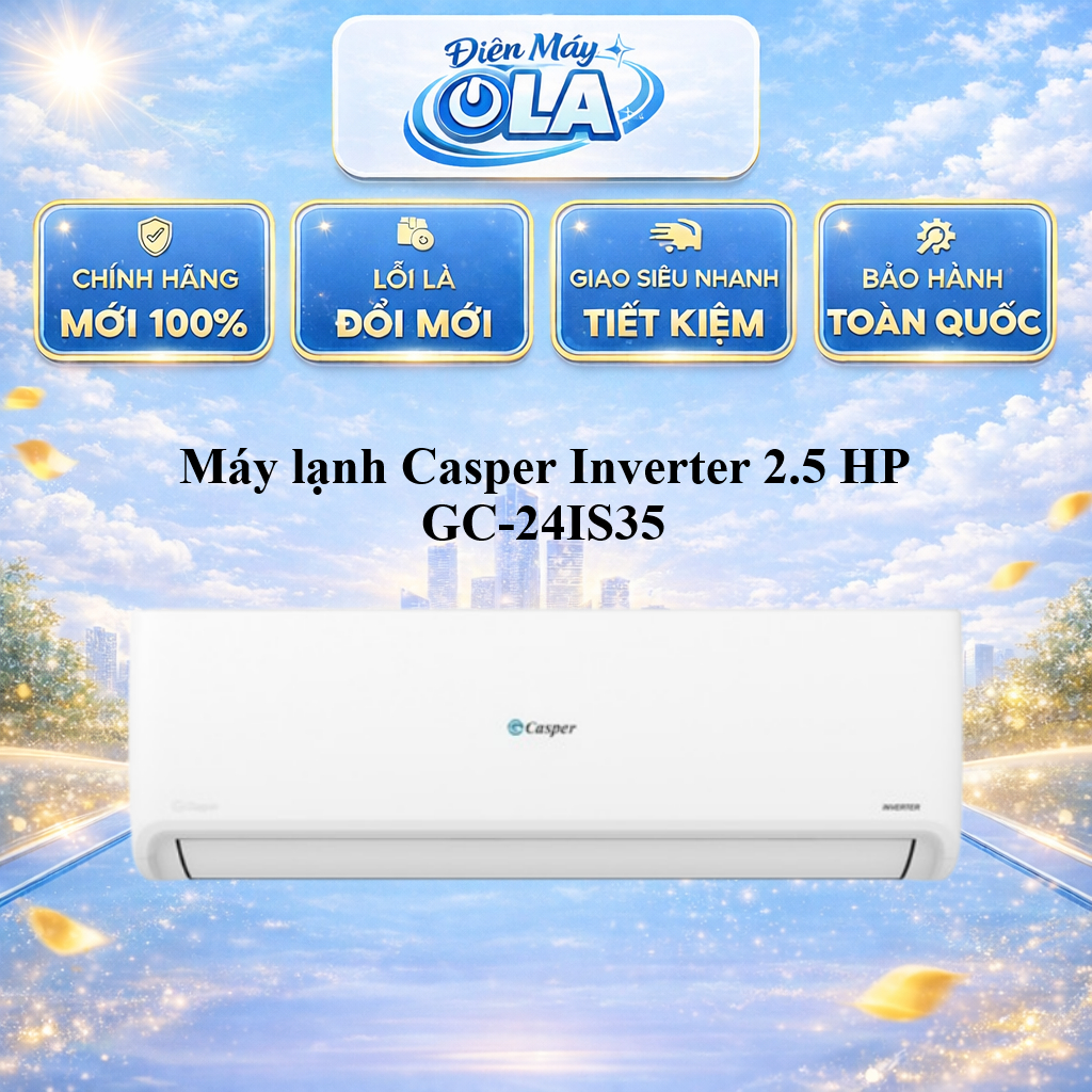 GC-24IS35 - Máy lạnh Casper Inverter 2.5 HP GC-24IS35 - BẢO HÀNH CHÍNH HÃNG - GIAO TOÀN QUỐC