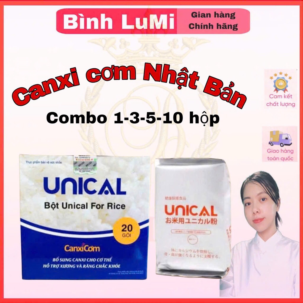 combo 3 hộp canxi cơm unical Nhật Bản (canxi hữu cơ)