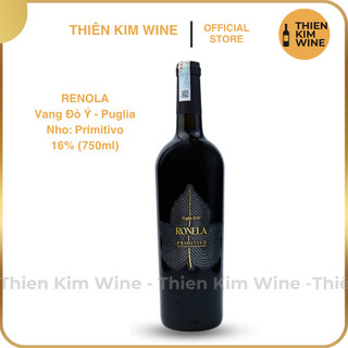 [Chính Hãng] - Rượu Vang Đỏ Ý Ronela Wine Primitivo - 750ml (16%)