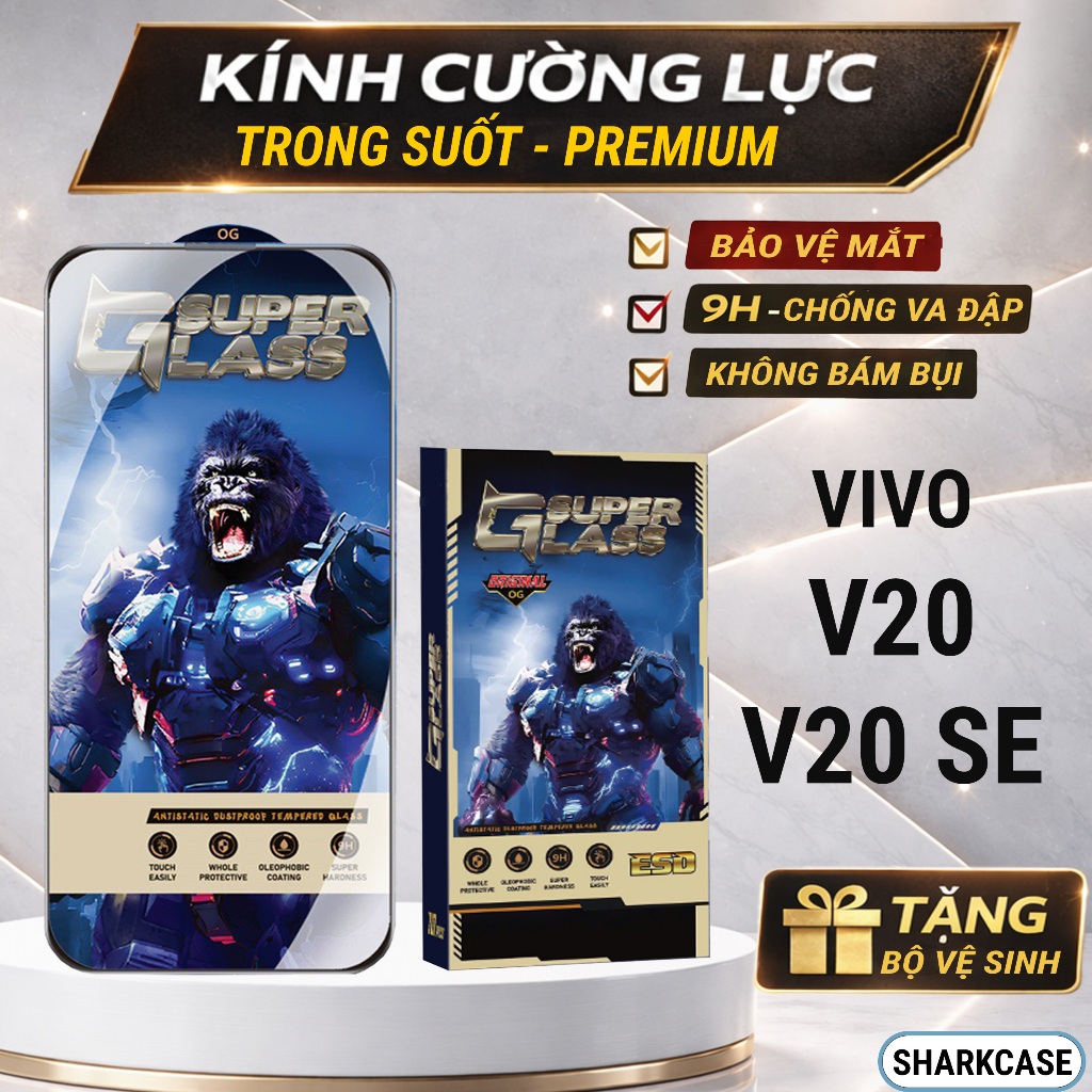 Kính cường lực Vivo V20 / V20 SE premium full màn miếng dán bảo vệ màn hình đt