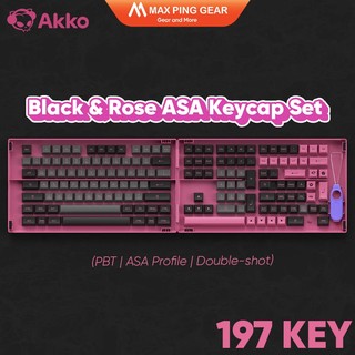 [HỎA TỐC] AKKO Keycap set – Black & Rose (PBT Double-Shot/ASA profile/197 nút) - Maxpinggear