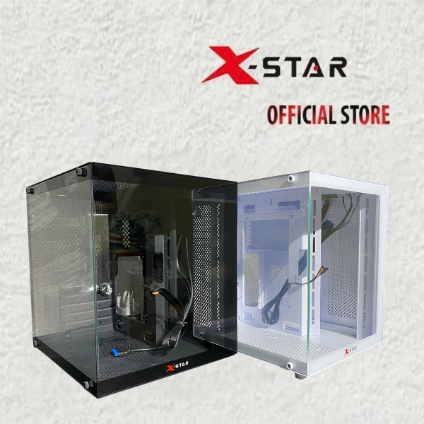 Vỏ case Máy Tính TITAL, INFINITY Xstar bể cá Dải led RGB, Mặt Hông Kính Cường Lực, mica
