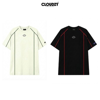 Áo thun nam unisex tay lỡ phối viền local brand chính hãng form rộng cổ tròn CLOUDZY BORDER