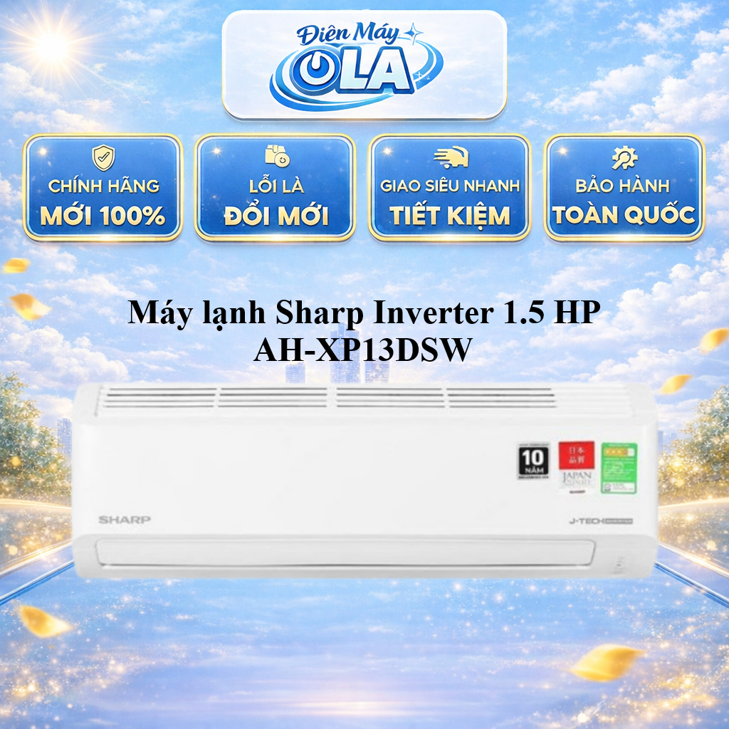 AH-XP13DSW - Máy lạnh Sharp Inverter 1.5 HP AH-XP13DSW BẢO HÀNH CHÍNH HÃNG - GIAO TOÀN QUỐC