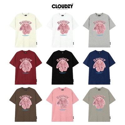 Áo thun nữ nam unisex tay lỡ phông local brand form rộng teen cổ tròn oversize CLOUDZY AT BUNNY