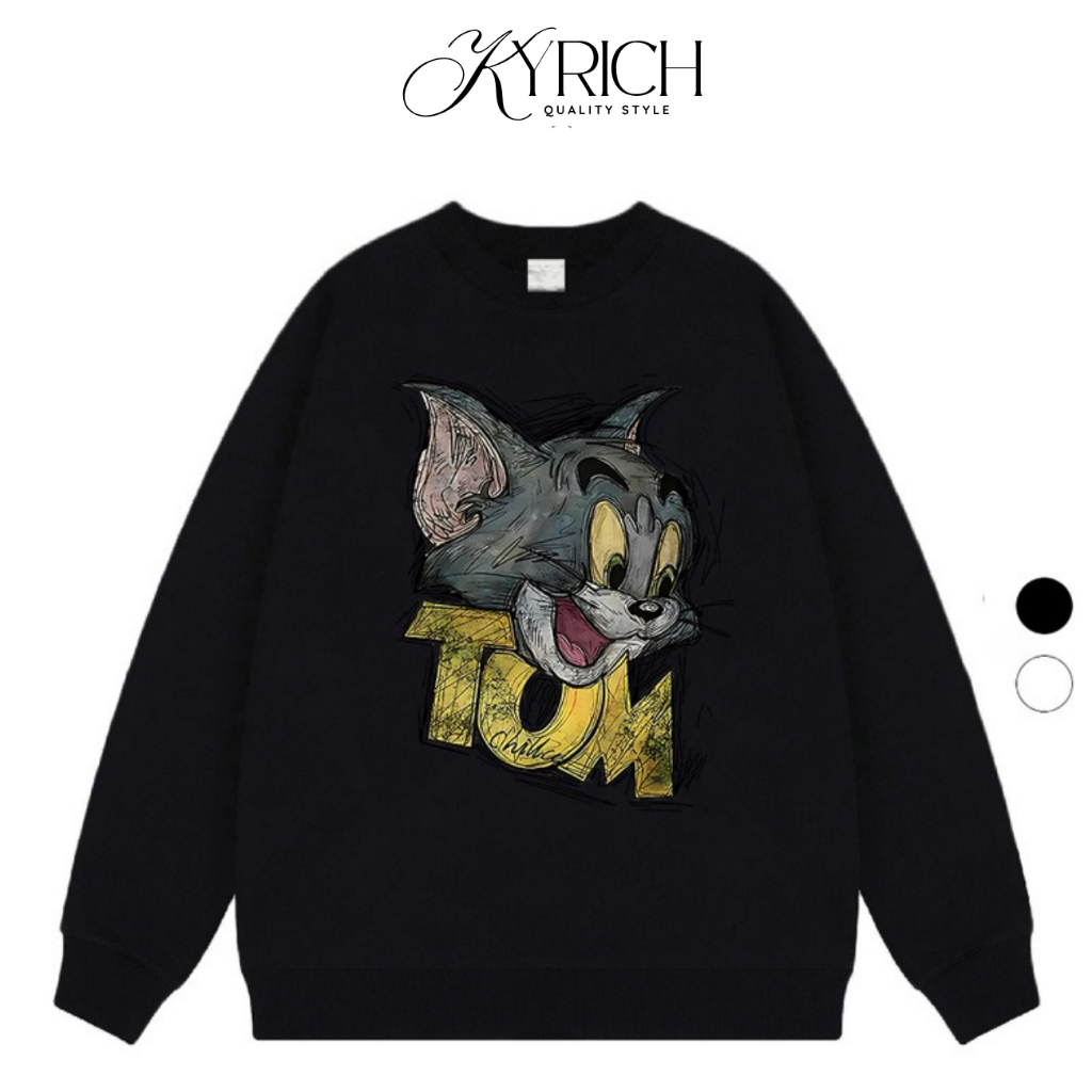 Áo Sweater Kyrich Premium Nỉ Tom And Jerry Graphic Vintage Streetwear Unisex