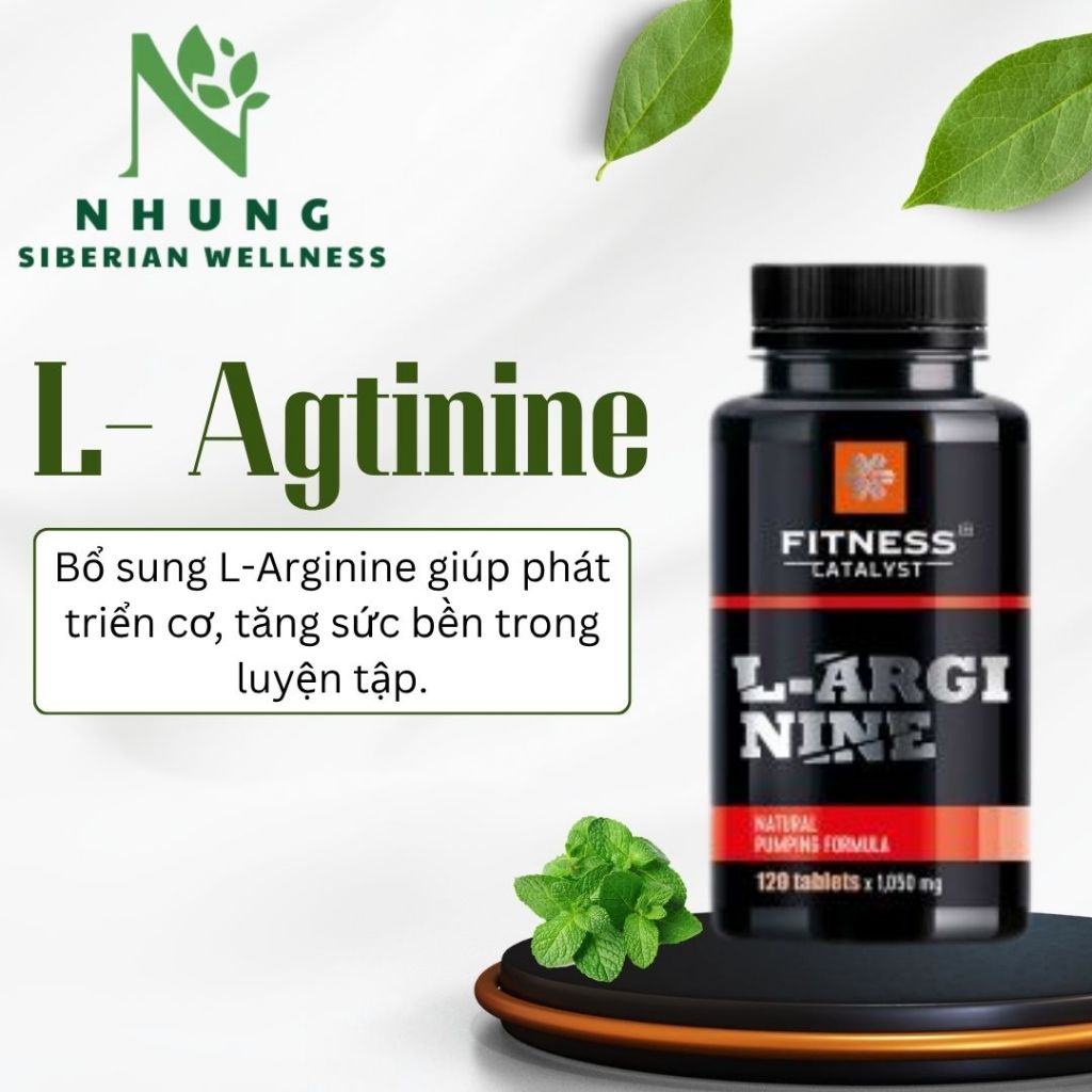 L arginine thực phẩm bảo vệ sức khỏe Fitness Catalyst. L-Arginine - 120 viên/lọ
