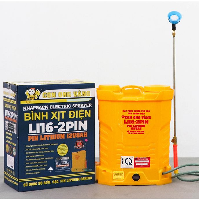 Bình Xịt Côn Trùng Con Ong Vàng Li16-2P 16L PlN Oshima - Chính Hãng Bảo Hành 12 Tháng