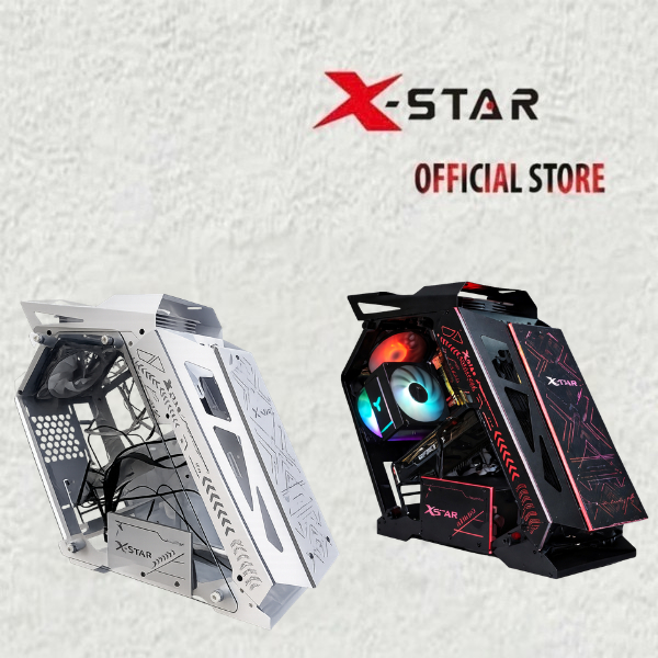 Vỏ case máy tính ROBOT XSTAR GAMING Trắng/Đen - Thiết Kế Robot Hiện Đại - Dành Cho Game Thủ