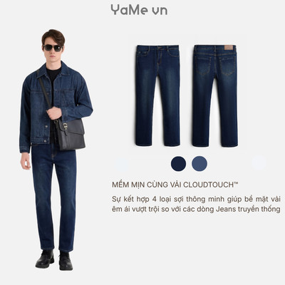 Quần Jeans CloudTouch™ Mặt Vải Êm Ái Giữ Phom Đứng Dáng The Original 057  Dáng Vừa Vặn F3 25062 |YaMe|