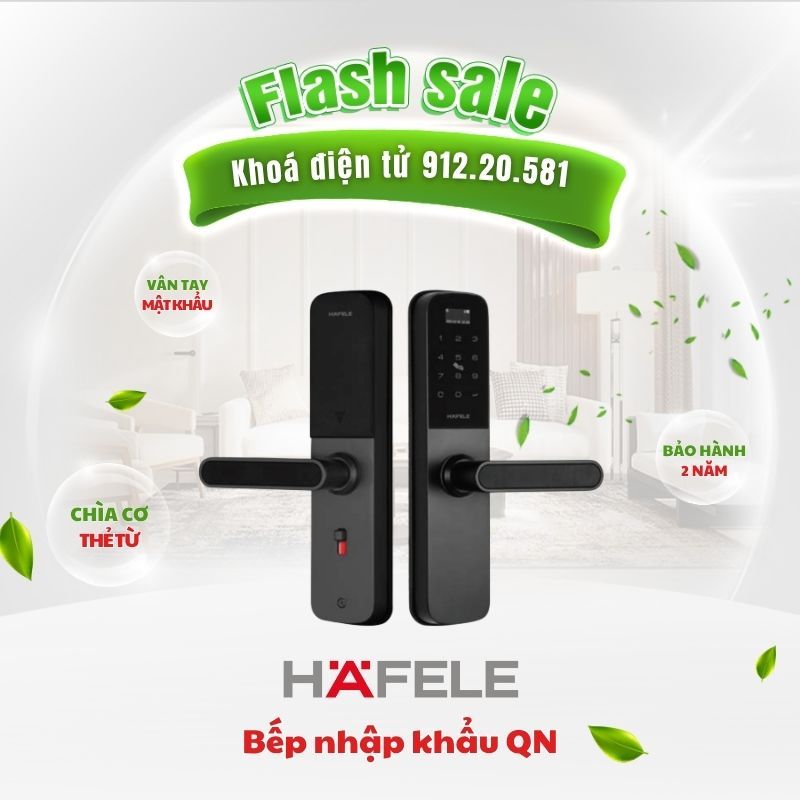 Khóa Cửa Thông Minh Hafele DL6000 912.20.581 Mã Số, Thẻ Từ, App