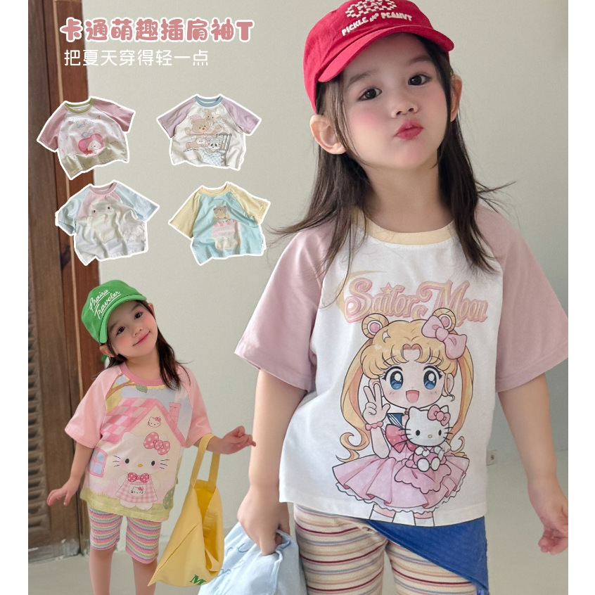 Áo phông cộc tay HEY HONEY cho bé, áo thun chuẩn HEY HONEY Quảng Châu chất cotton kháng khuẩn sz 2-7