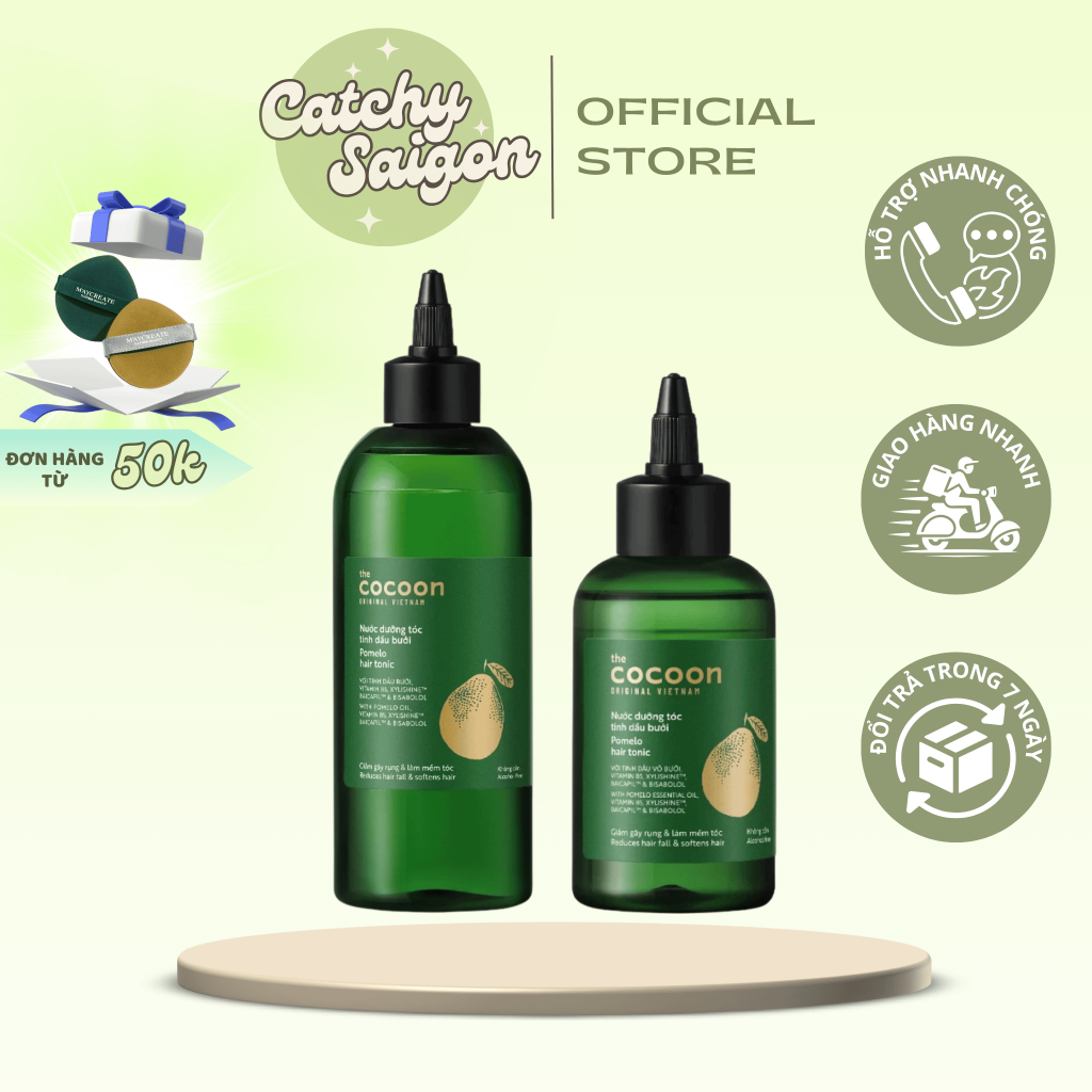 [COCOON] Nước Dưỡng Tóc Cocoon Tinh Dầu Bưởi Thuần Chay, Ngăn Ngừa Gãy Rụng, Hỗ Trợ Mọc Tóc