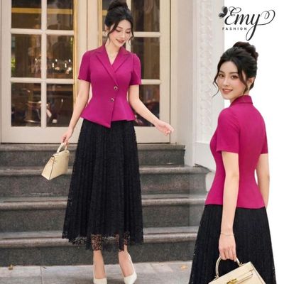 [LƯU Ý SẢN PHẨM CHỈ ÁO] Áo Công Sở Thiết Kế EMY Thời Trang Cao Cấp A4097 Vải Cotton Lạnh Hàn Hồng Sen Đi Làm