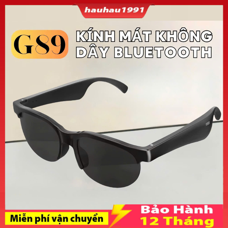Kính Thông Minh Bluetooth G89 , Âm Thanh Nổi Cấp HiFi , Kính Chống Nước IPX4 , Kinh Thông Minh AI