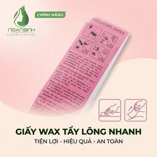 Giấy Wax Lông Dán Tẩy Lông Tại Nhà Tiện Lợi, Hỗ Trợ Làm Sạch Lông, Mịn Da