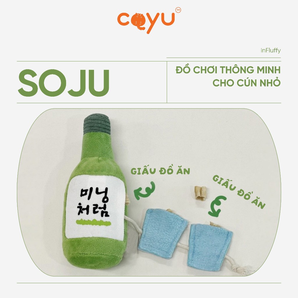 Đồ Chơi Tiêu Khiển Xả Stress Cho Thú Cưng - Hot Instagram Toy - Coyu - Chai Soju