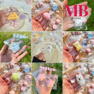 Squishy mini TPR Đồ Chơi Bóp Tay Giảm Stress, Móc Treo Túi Cute, Nặn Chậm Hồi Hot Trend