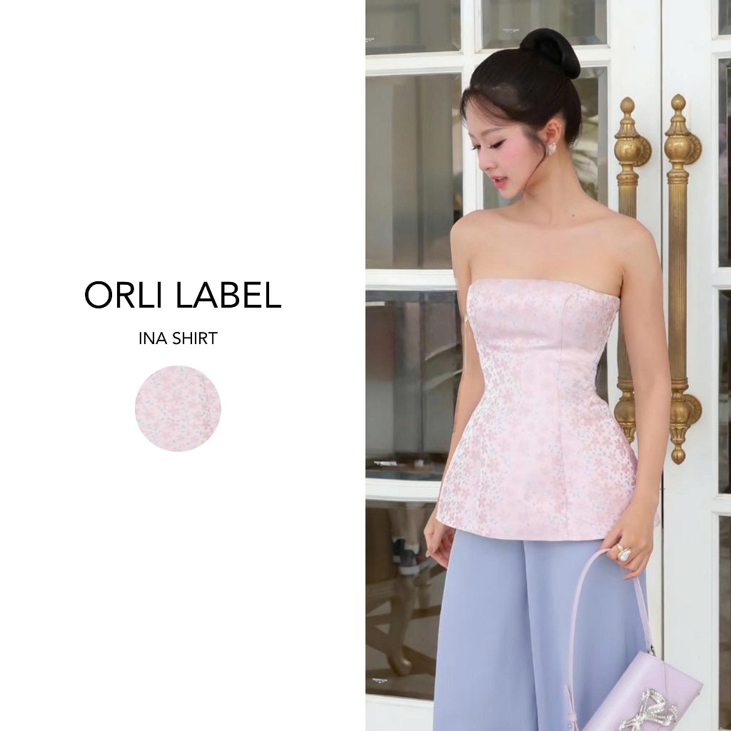 Orli Label | Ina Shirt | Áo cúp hoa form peplum sang trọng