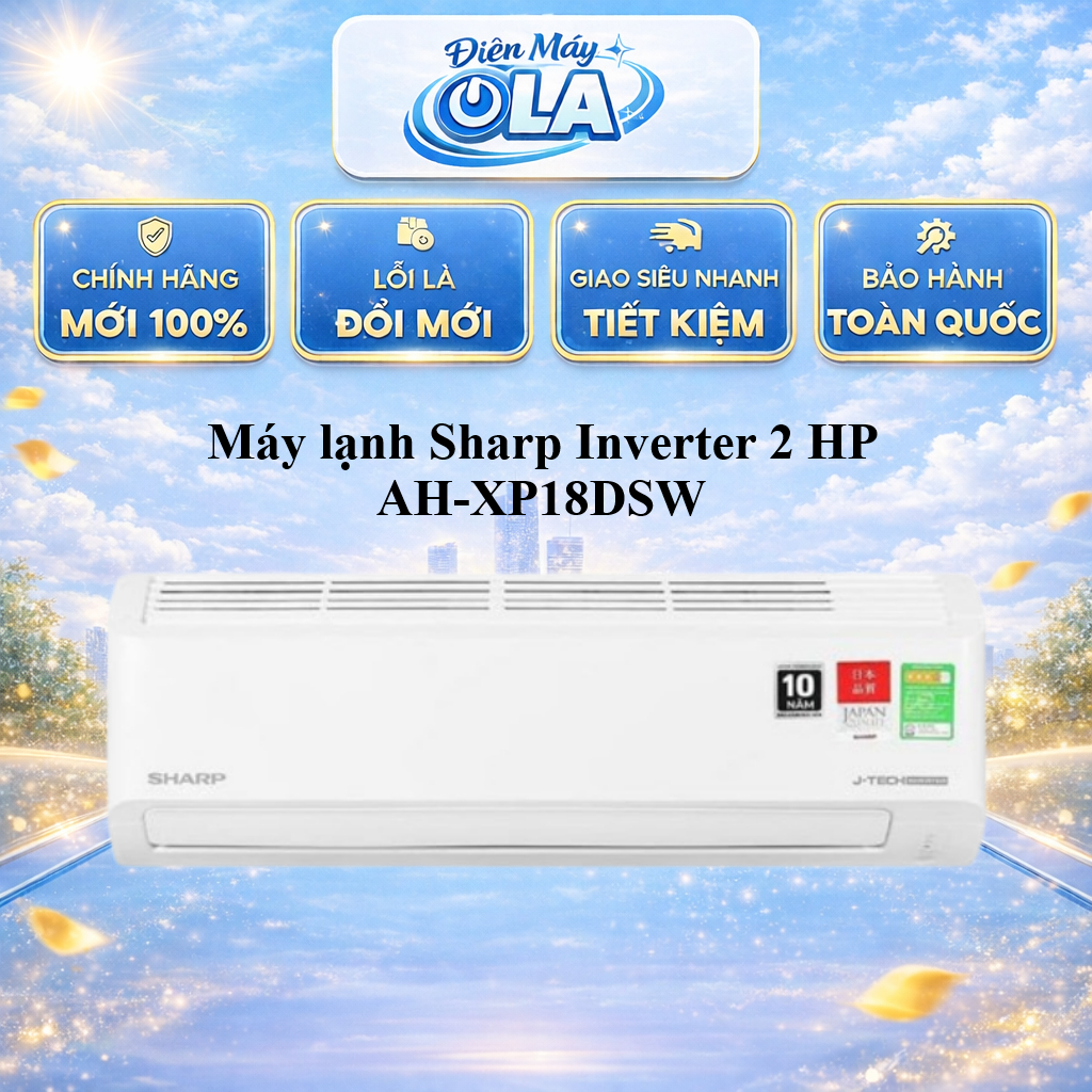 AH-XP18DSW - Máy lạnh Sharp Inverter 2 HP AH-XP18DSW - BẢO HÀNH CHÍNH HÃNG - GIAO TOÀN QUỐC