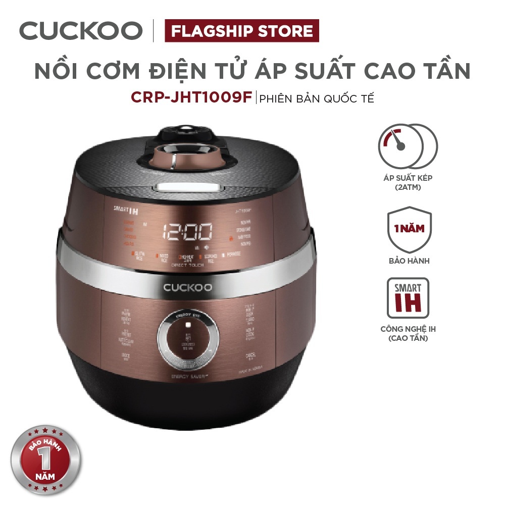 Nồi Cơm Điện Áp Suất Kép Cao Tần CUCKOO 1,8 lít CRP-JHT1009F - Hàng chính hãng | BigBuy360 - bigbuy360.vn