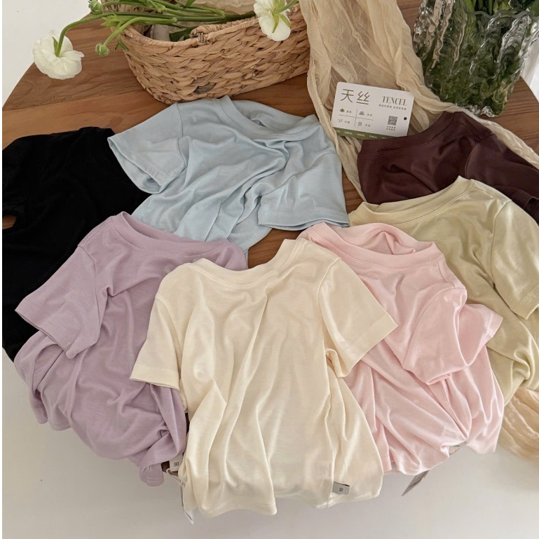Áo phông cộc tay HEY HONEY cho bé, áo thun chuẩn HEY HONEY Quảng Châu chất Tencel kháng khuẩn sz 2-8