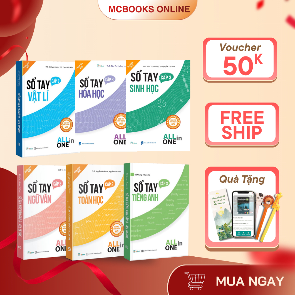 Sách - Sổ tay các môn THPT Toán - Lý - Hóa - Sinh - Anh - Văn - All in one TKBooks
