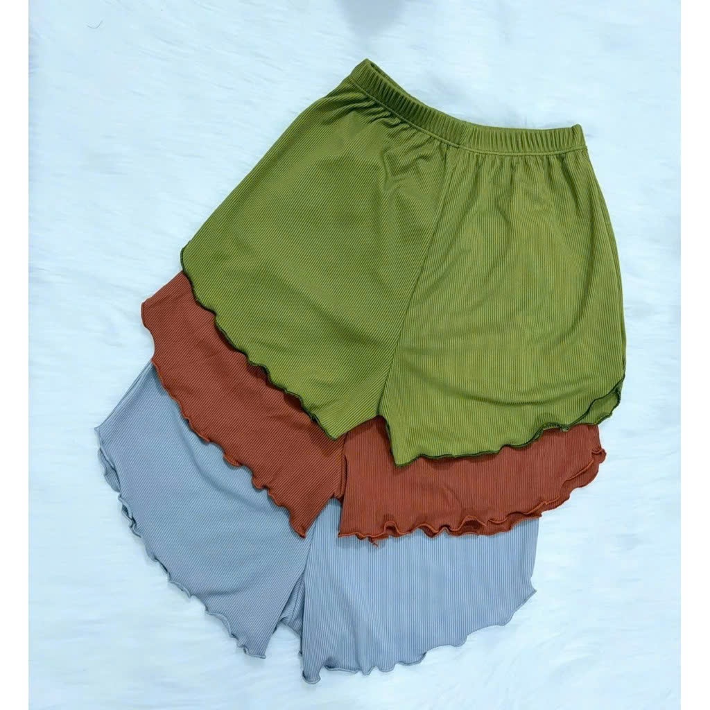 (Combo 3 Quần Short) Quần Đùi Nữ Bèo Lai Vải Gân Cotton Dày Mịn Mát Co Giãn Dưới 55kg mã MT45
