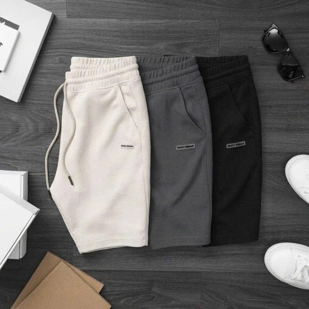 Quần Short Nam Chất Liệu Thun Tổ Ong Thoáng Mát Mềm Mịn Chuẩn Form