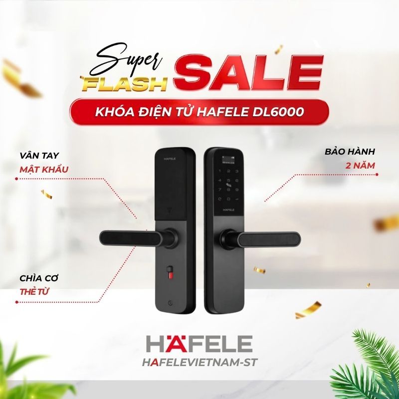 Khóa điện tử Hafele DL6000 912.20.581 bảo hành 2 năm