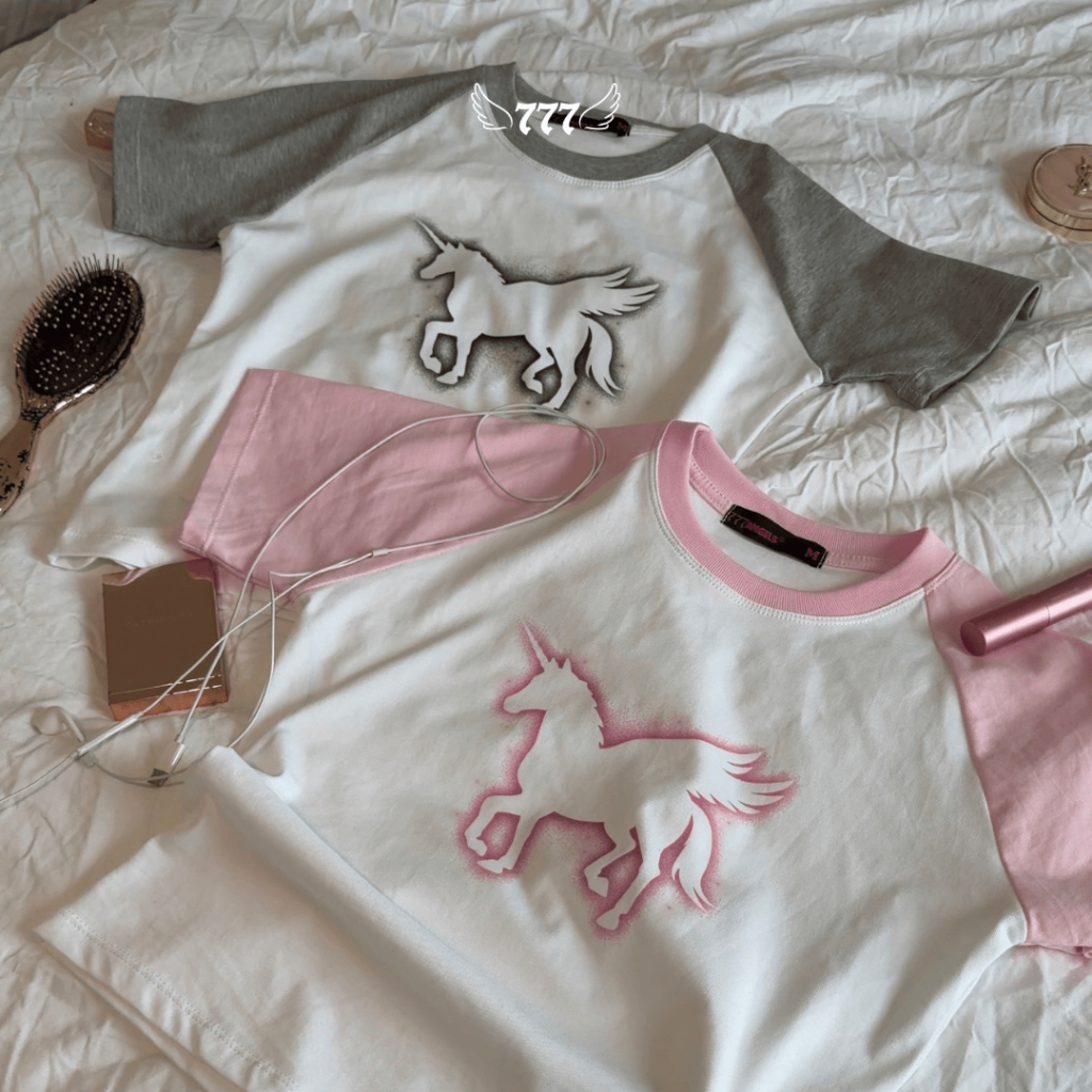Áo Thun Babytee Local Brand 777ANGELS | 777 UNICORN BABY TEE, Cotton 2 Chiều, In nhiệt | 7BT - UC