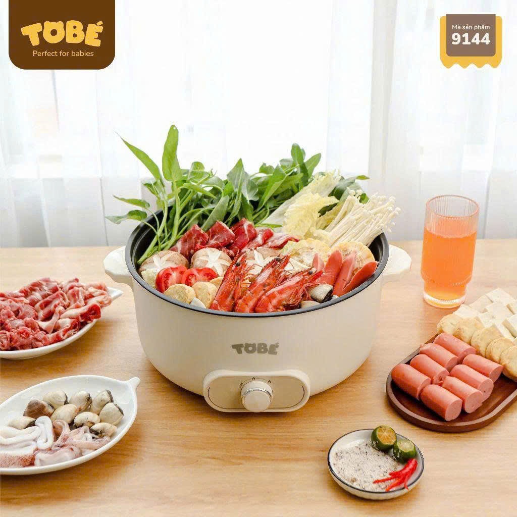 [Tobé] Nồi Lẩu Điện TOBÉ MS 9144/ Lẩu điện Baboo Gooby chính hãng bảo hành 3 tháng