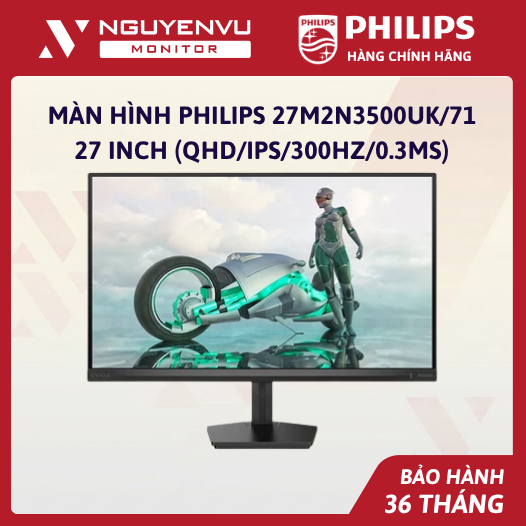 [Full Vat] Màn Hình Philips 27M2N3500UK/71 27 Inch 2K (QHD/IPS/300Hz/0.3ms) - Bảo Hành 3 Năm