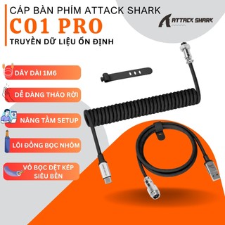 Dây Cáp Bàn Phím Cơ Attack Shark C01 Pro - Aviator 4 Pin, Bọc Dù Cao Cấp, Truyền Dữ Liệu Ổn Định