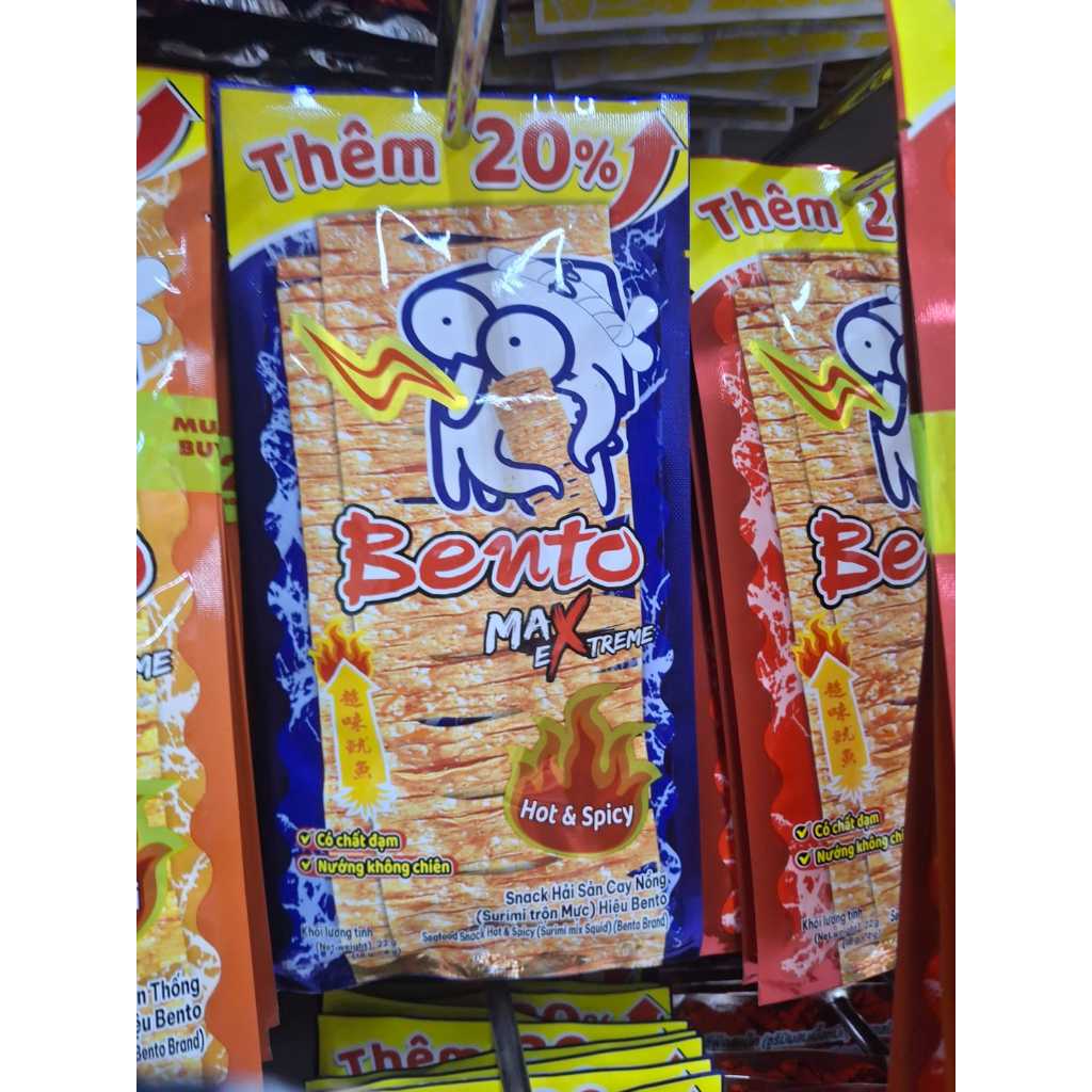 Combo 2 gói Bento Mực Thái Lan thơm ngon tê cay 18g/22g tùy loại được khuyến mãi