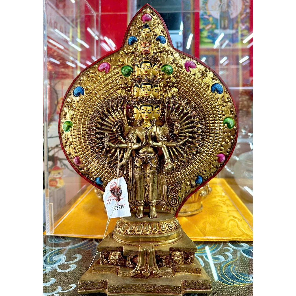 Tượng Quan Âm Thập Nhất Diện- Quan Âm Thiên Thủ Đồng Nepal 37cm  [PBMC.HN]