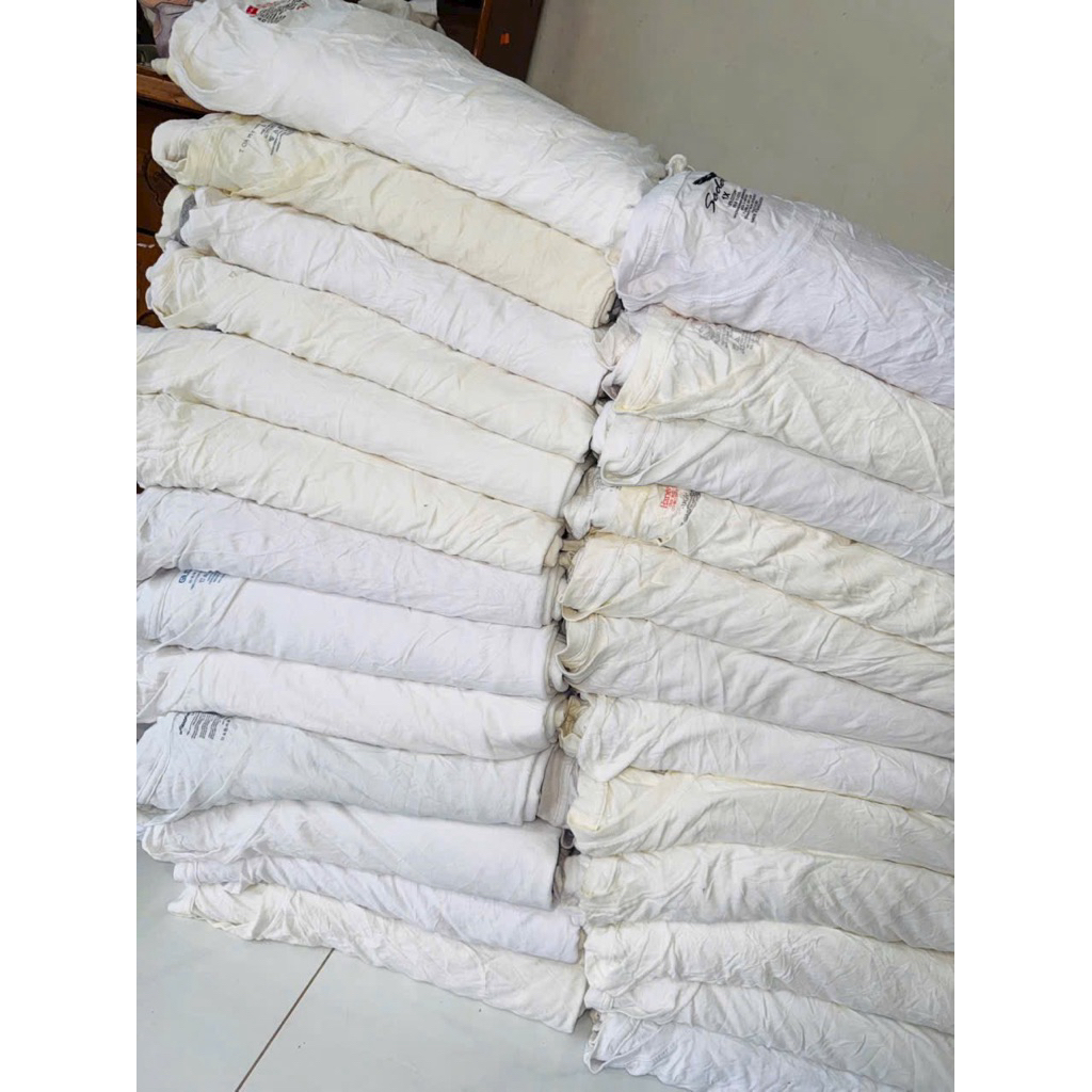 Combo 10 áo thun mỹ trắng trơn, áo thun trơn secondhand