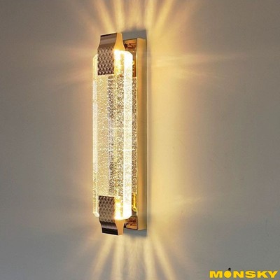 Đèn tường pha lê MONSKY BERSI kiểu dáng độc đáo, trang trí nội thất cao cấp màu ánh sáng hiện đại